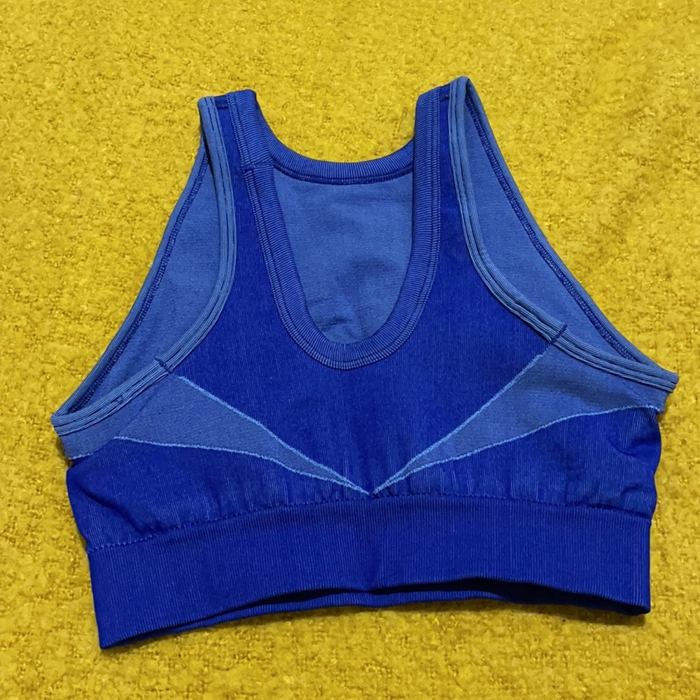 Gymshark Turbo Seamless Sports Bra- Xs In Cobalt Blue